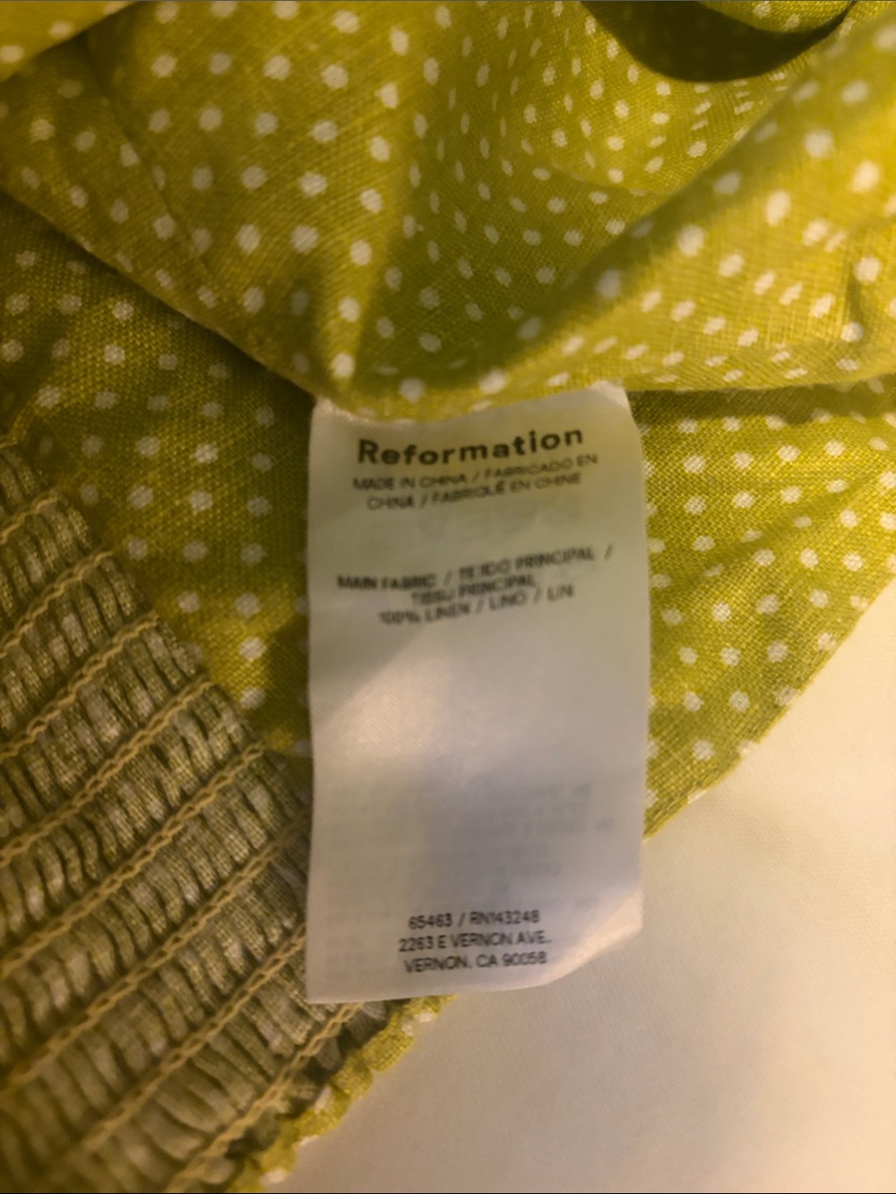 Reformation Overland Linen Polka Dot Top - Picture 7 of 9